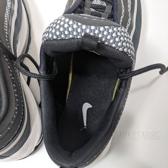 Nike Air Max 97 Black, White, Pure Platinum, & Anthracite Men's Sneakers 2017 - Picture 9 of 10